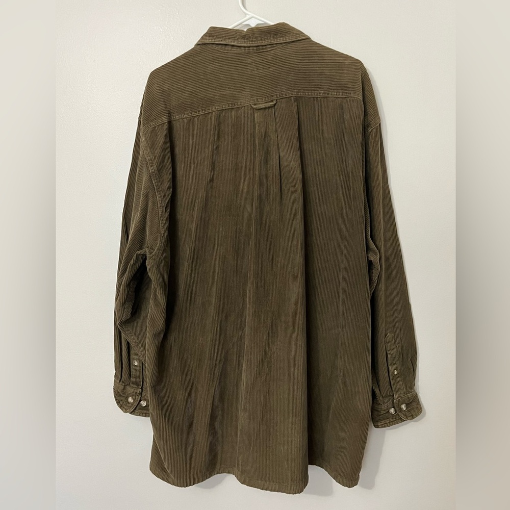 Vintage 100% Cotton Brown Corduroy Full Zip Trucker Jacket - Picture 4 of 6